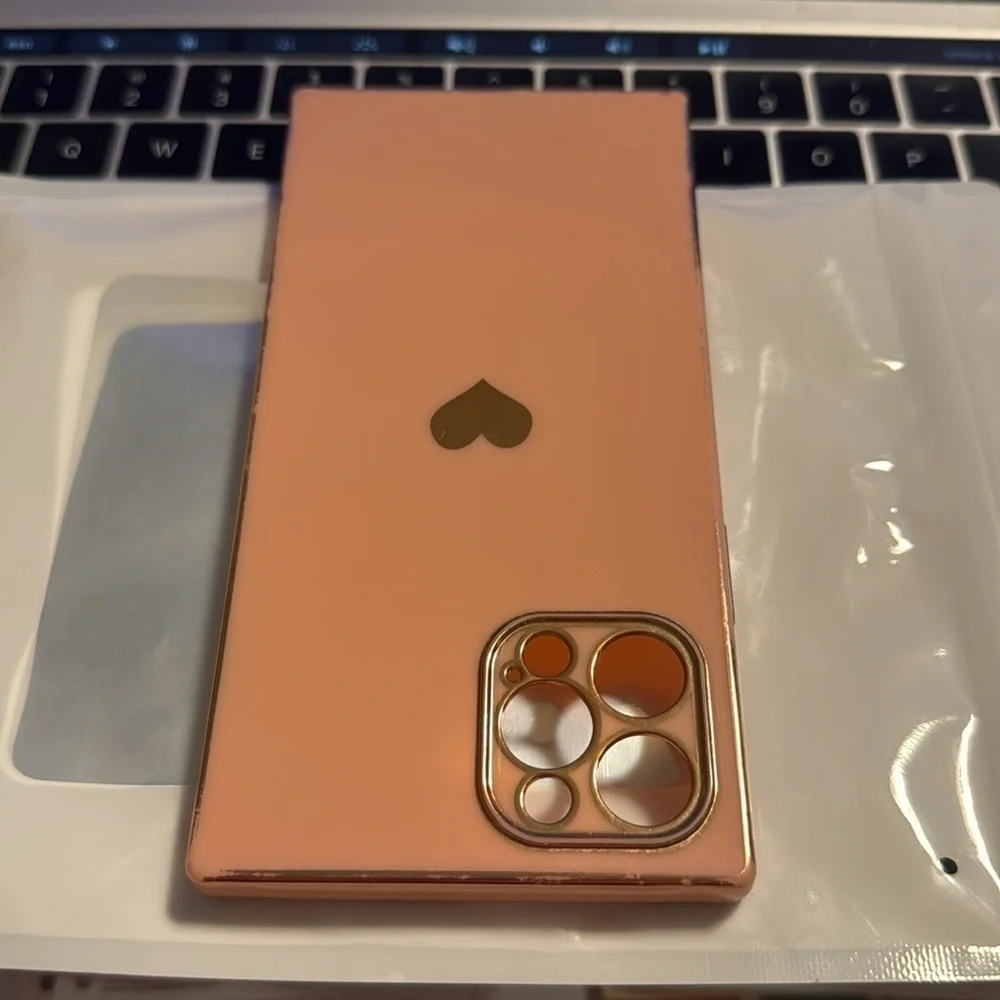 iPhone 12 Pro Case Pink & Gold